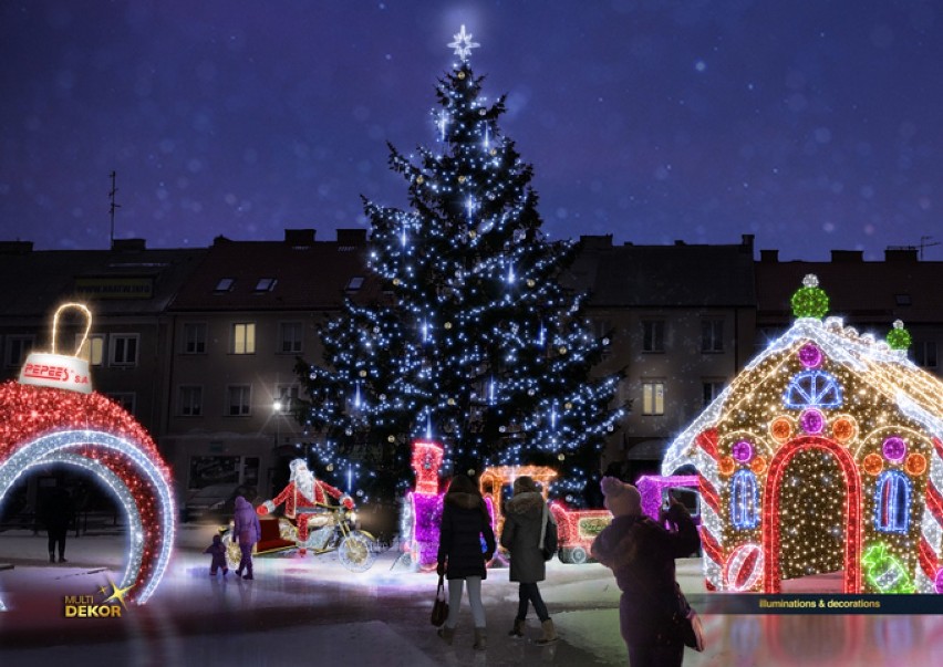 Wizualizacje nowych iluminacji świątecznych robią wrażenie