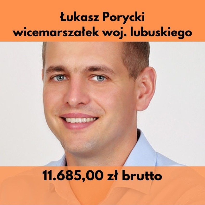 Łukasz Porycki, wicemarszałek woj. lubuskiego - 11.685,00 zł...