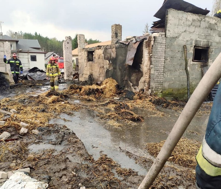 Pożar stodoły w gminie Będków