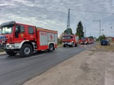 Pożar składu drewna przy stacji PKP w Gwizdanowie ZDJĘCIA