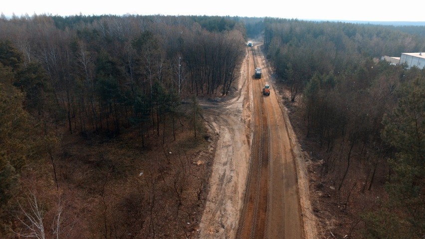 Połączenie Spacerowej i Kieleckiej to obecnie największa inwestycja drogowa w Końskich. Zobacz ją z lotu ptaka [ZDJĘCIA]