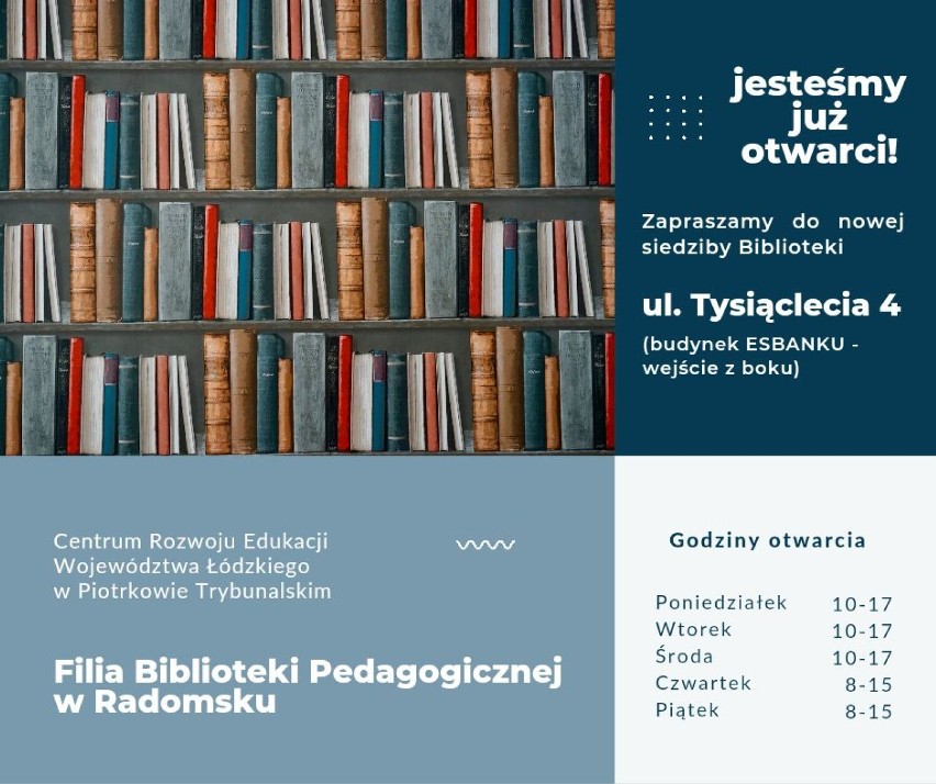 Filia Biblioteki Pedagogicznej w Radomsku wznowiła działalność!