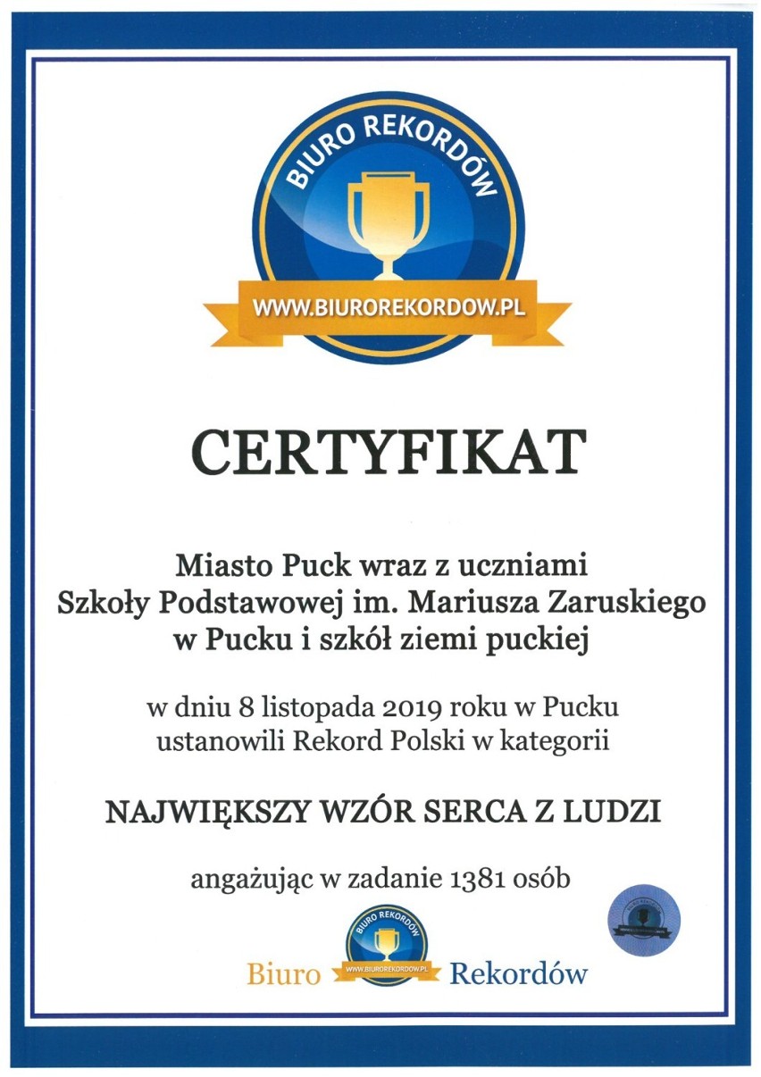 Puck pobił Rekord Guinnessa - największe serce w Polsce bije w Pucku!