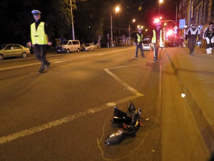 Wrocław: Motocyklista śmiertelnie potrącił pieszego na Sienkiewicza