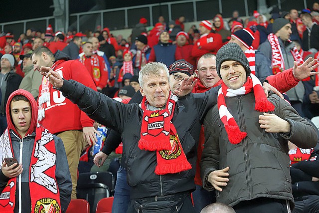 Kibice na meczu Widzew - Legia