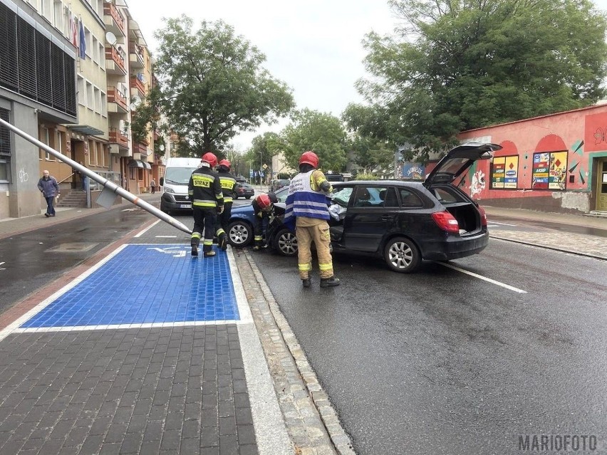 Wypadek na ulicy Oleskiej w Opolu.