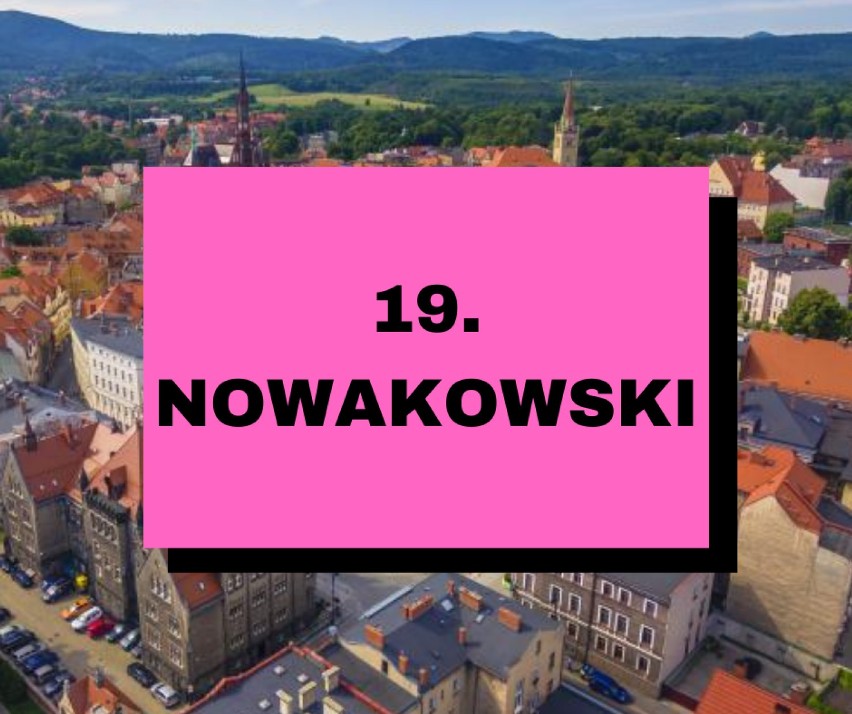 Najczęściej występujące nazwiska w Wałbrzychu