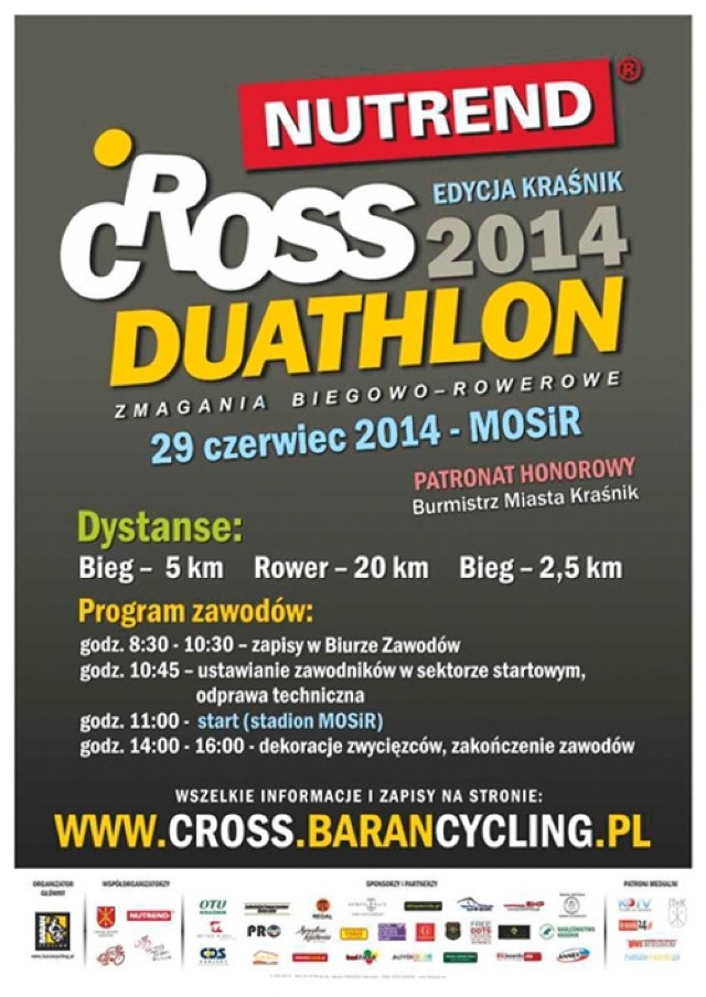 Zawody biegowo - rowerowe w Kraśniku już w niedzielę, 29 czerwca.