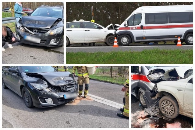 W Schodni na trasie Opole - Ozimek doszło do zderzenia czołowego wozu straży pożarnej z samochodem osobowym. Trzy osoby są ranne