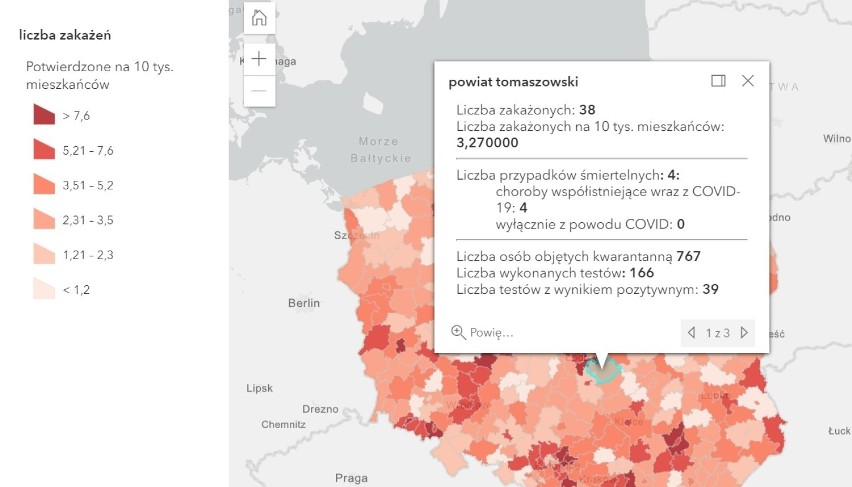 Koronawirus w Tomaszowie i powiecie tomaszowskim. Jaka sytuacja na początku tygodnia. Ile szczepień wykonano?