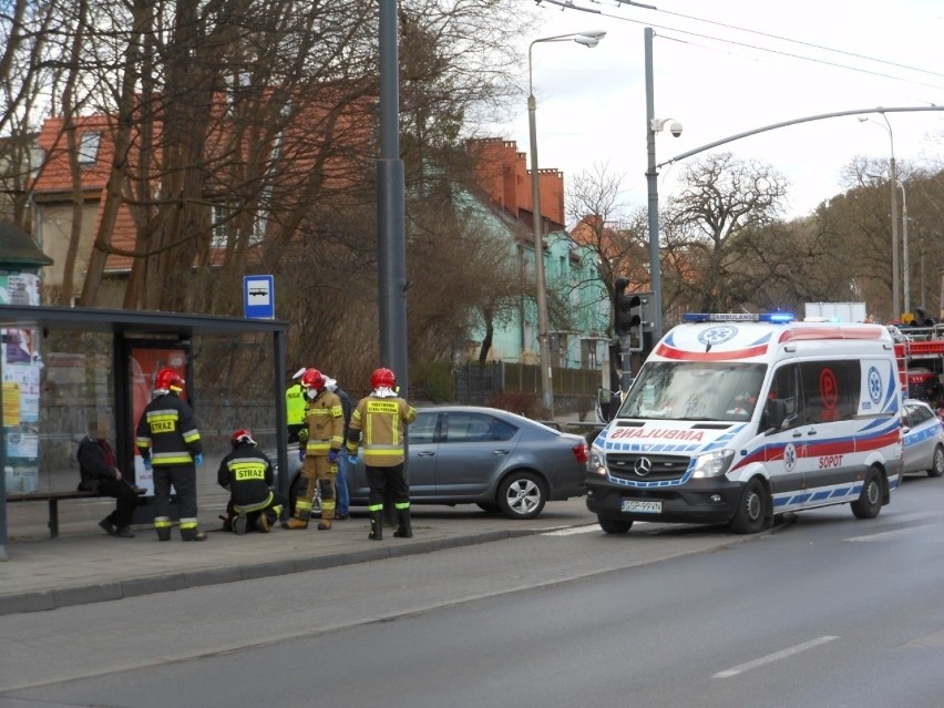 Wypadek w Sopocie na ul. Malczewskiego [4.04.2020]