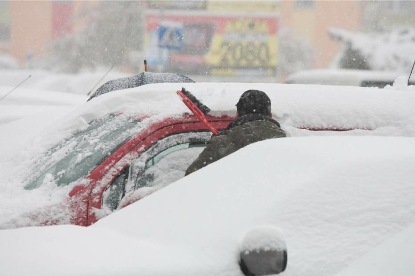 Śnieg w Wałbrzychu jeszcze w listopadzie