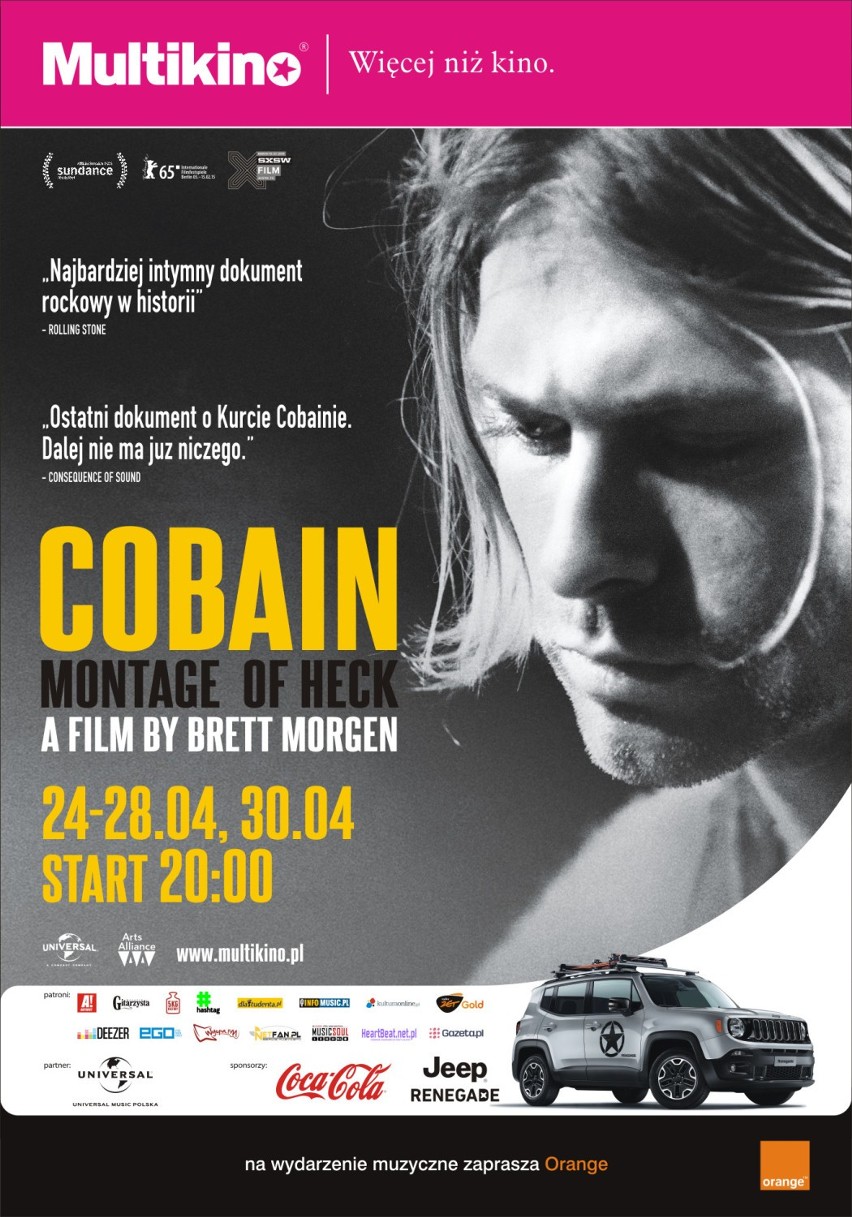 Poznaj Kurta Cobaina. Zobacz unikatowy film o życiu...