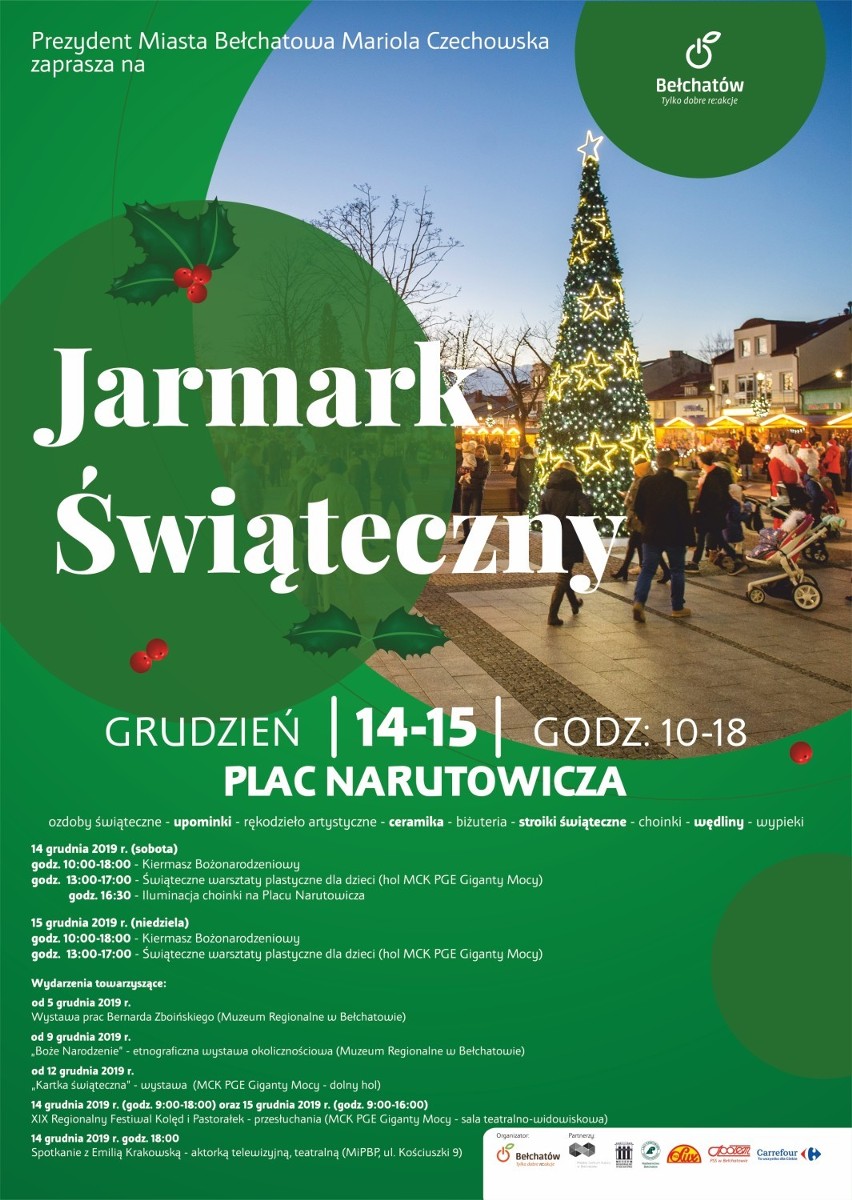 Jarmarki świąteczne będą odbywać się przez cały weekend w Bełchatowie i różnych miejscach powiatu