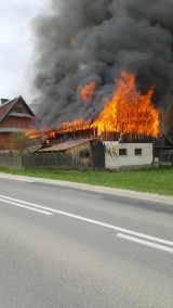 Ochotnica Dolna. Spłonął dom mieszkalny dwóch rodzin [ZDJĘCIA]