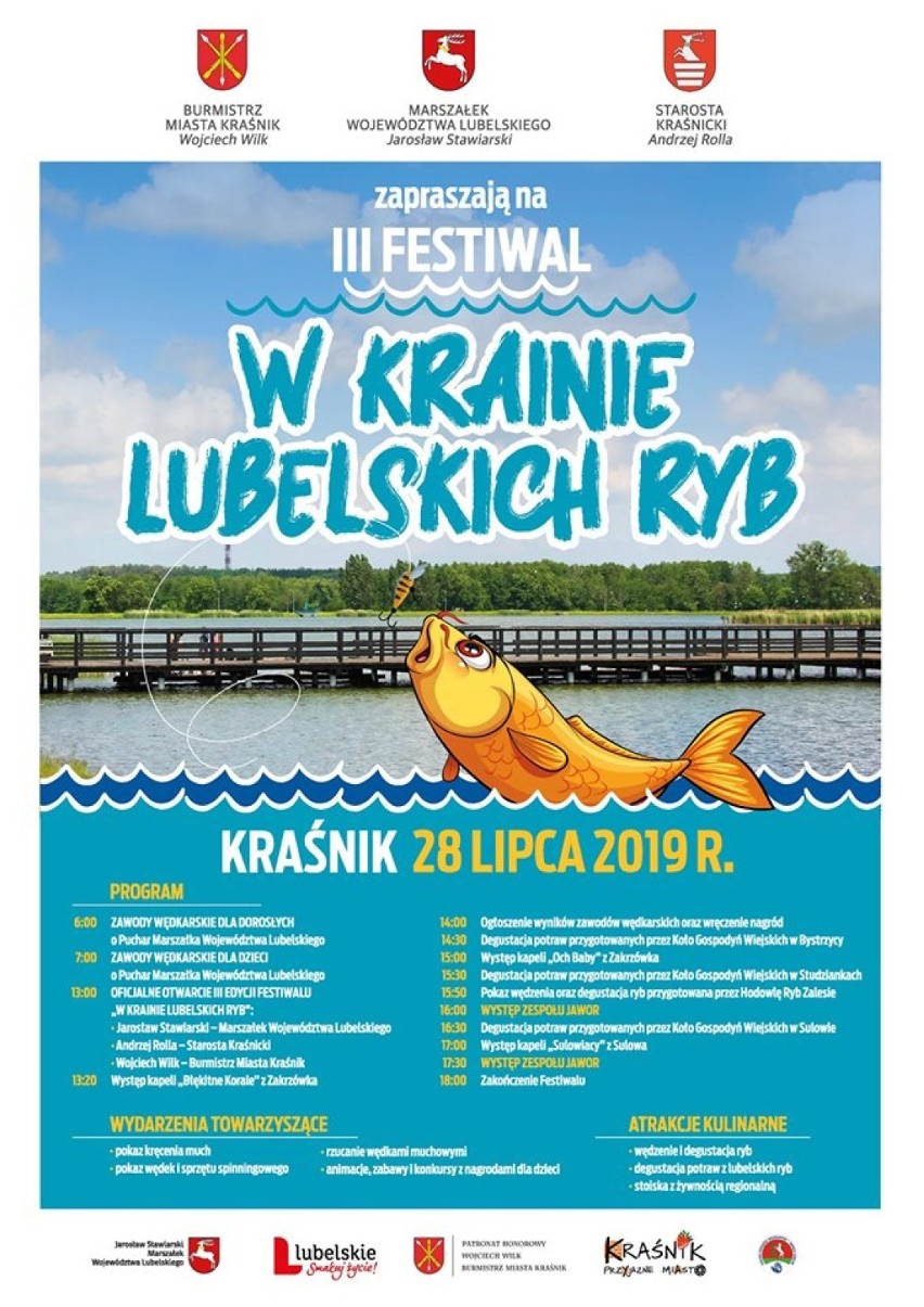 Festiwal "W krainie lubelskich ryb" w Kraśniku. Zaplanowano degustację potraw z ryb, pokazy i konkursy (PROGRAM)