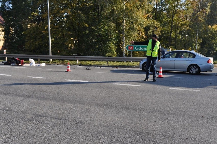 Powiat tczewski. Policja pracowała na miejscu dwóch wypadków w Tczewie i Gniewie