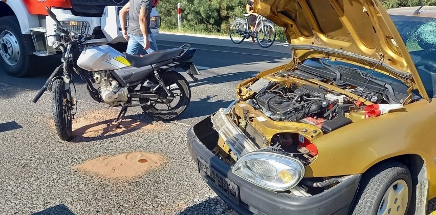 Wypadek z udziałem motocykla w Niwce