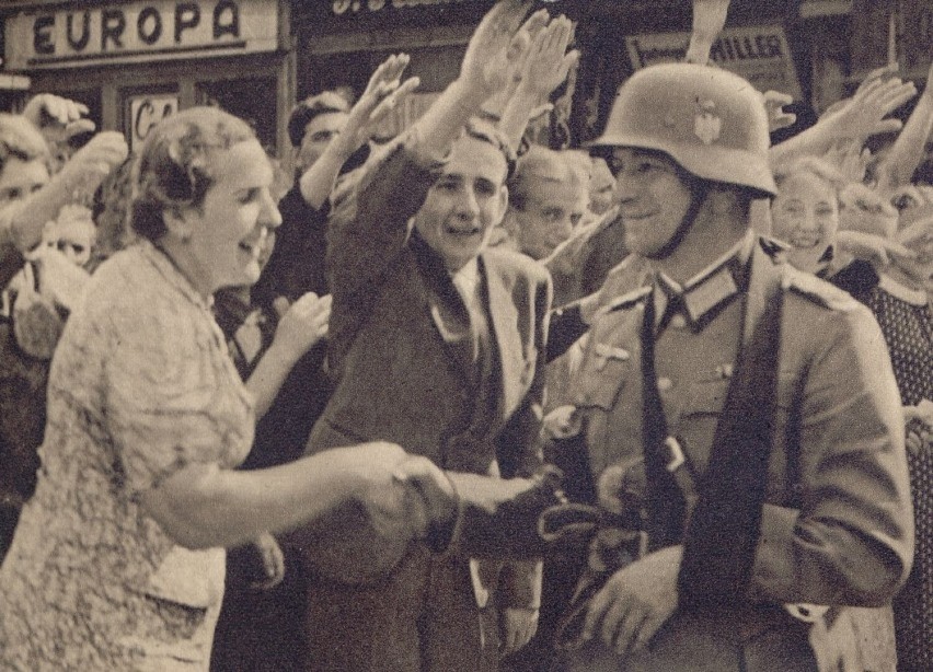 Wermacht wkraczający do Katowic w 1939 roku