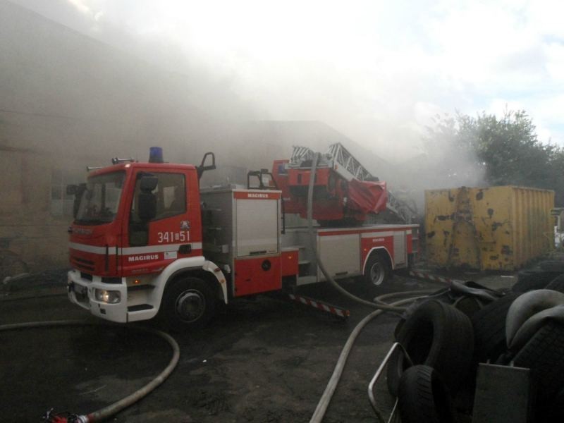 Pożar hal SAFO w Słupsku