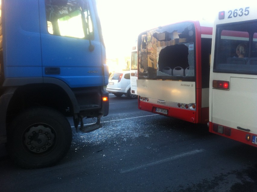 Wypadek przy ul. Wały Jagiellońskie w Gdańsku, 1 lipca 2014.