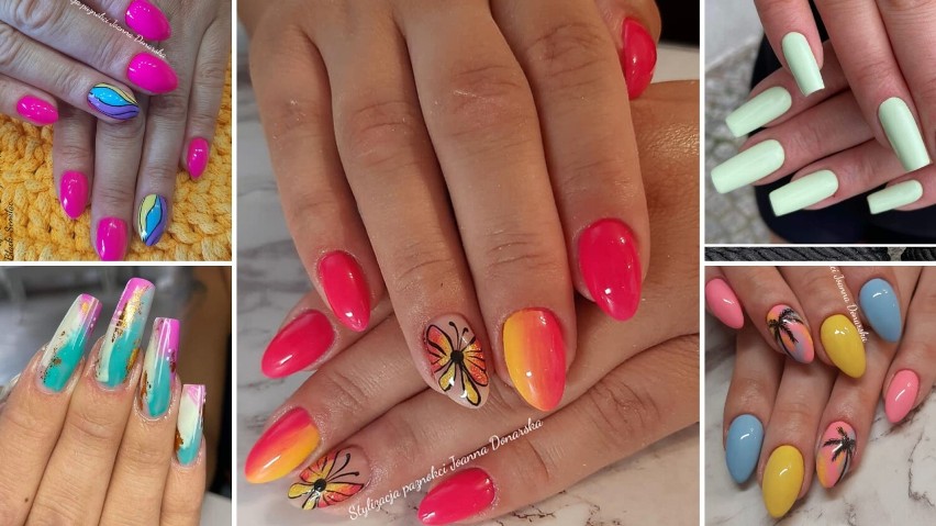 Propozycje manicure na sierpień wykonanego przez stylistki...