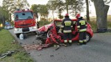 Tragiczny wypadek w miejscowości Cimochy. Zginął kierowca [ZDJĘCIA]