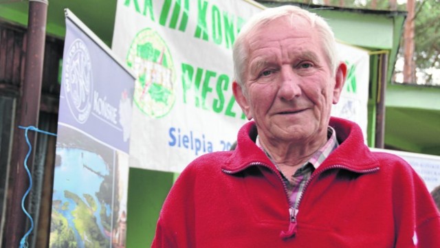 77-letni Witold Zajaczkowski ze Skarżyska Kamiennej po rajdzie.