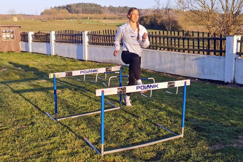 Lekka atletyka. Susane Lachele z Gwardii Piła nie narzeka na warunki do treningu. Zobaczcie zdjęcia 