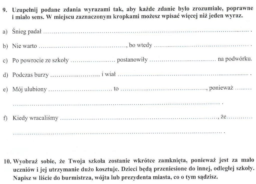 Sprawdzian trzecioklasisty 2012 [TESTY, ROZWIĄZANIA]