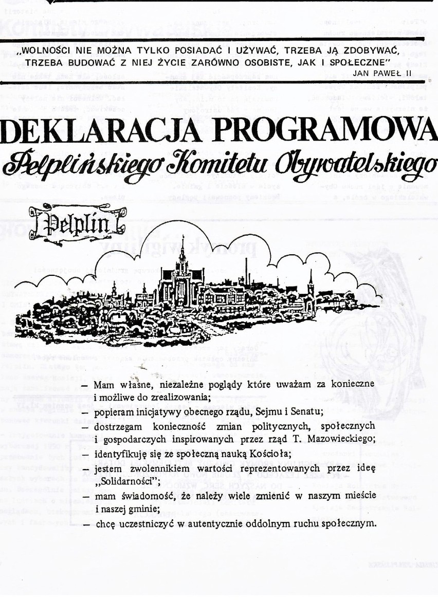 30 lat, temu powstał Komitet Obywatelski Miasta i Gminy Pelplin - spotkanie po latach