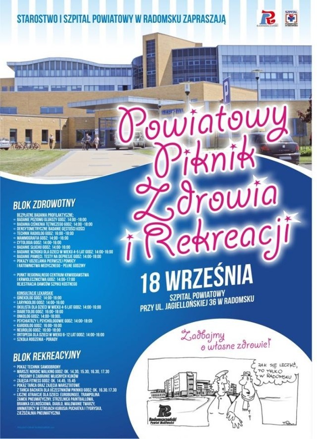 Otwarcie szpitala i Powiatowy Piknik Zdrowia już 18 września w Radomsku