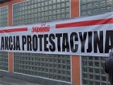 Akcja protestacyjna w szpitalu w Rybniku. Pracownicy żądają podwyżki