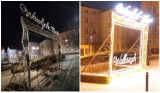 Świetlna ramka pod Ratuszem w Wałbrzychu zniszczona. Kto uszkodził lubianą dekorację? Tego się nie spodziewacie. Zobaczcie zdjęcia 