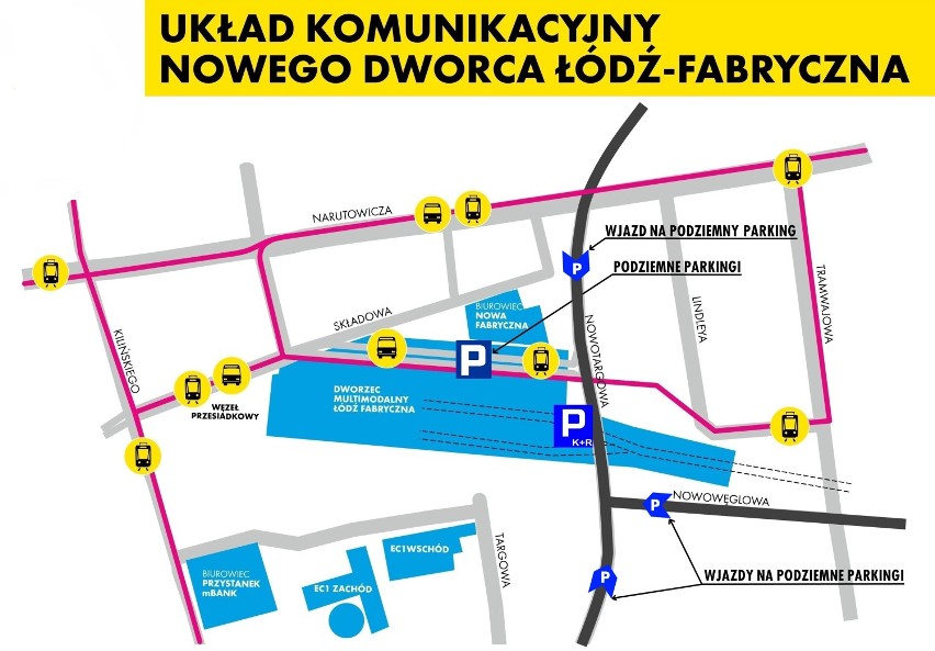 Nowy układ dróg wokół dworca Łódź Fabryczna [ZDJĘCIA, MAPA]