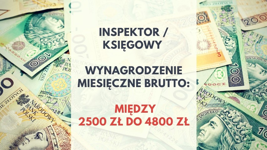 Inspektor/księgowy wynagrodzenie miesięczne brutto: od 2 500...