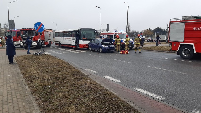 Wypadek na Rąbinie w Inowrocławiu. Zobaczcie zdjęcia >>>>