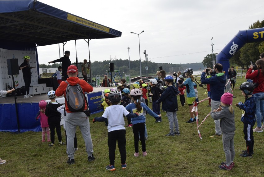 Duathlon Kids w Skierniewicach. Najmłodsi rywalizowali nad zalewem Zadębie