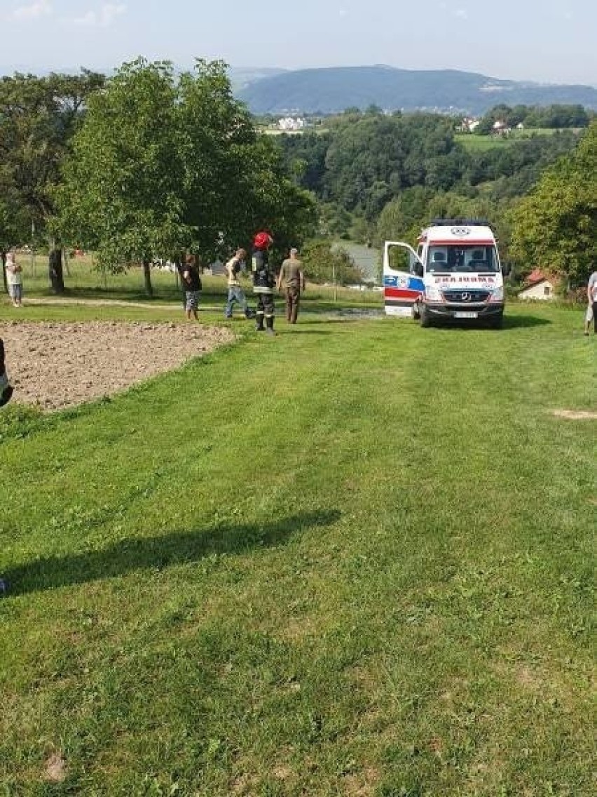 Na ul. Librantowskiej lądował helikopter pogotowia ratunkowego