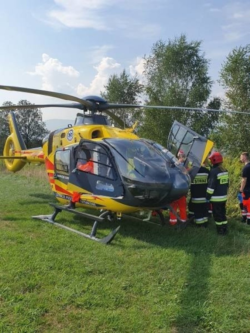 Na ul. Librantowskiej lądował helikopter pogotowia ratunkowego