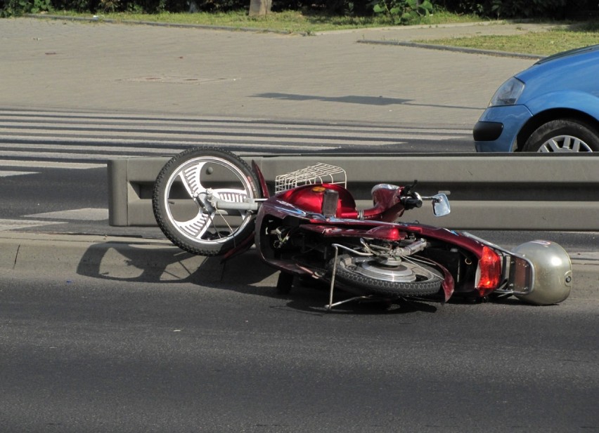 Wypadek z udziałem skutera