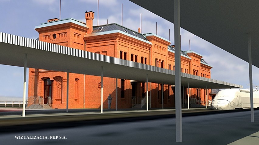 Wizualizacja dworca kolejowego Wałbrzych Główny po remoncie