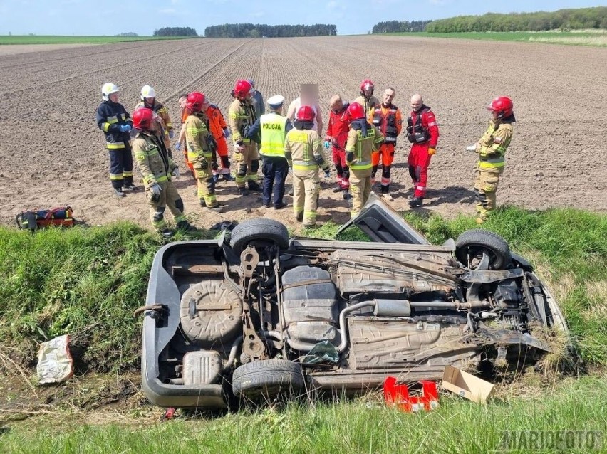 Wypadek na drodze 414 w Górkach pod Opolem.