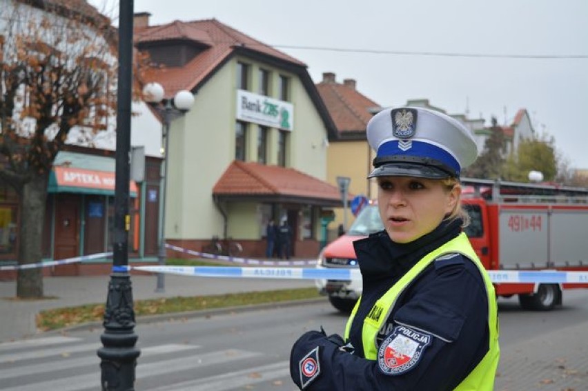 Nowy Dwór Gdański. Policyjne ćwiczenia w banku