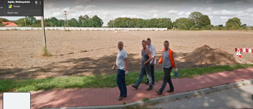 Wioski gminy Oborniki w Google Street View. Przy jakich czynnościach przyłapano mieszkańców? [ZDJĘCIA]