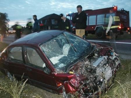 Cztery osoby zostały ranne w wypadku na skrzyżowaniu w Miszewie.