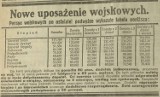 Ile 100 lat temu zarabiał wojskowy? Uposażenia podane w Ilustrowanym Kuryerze Codziennym z 20 maja 1922 roku!