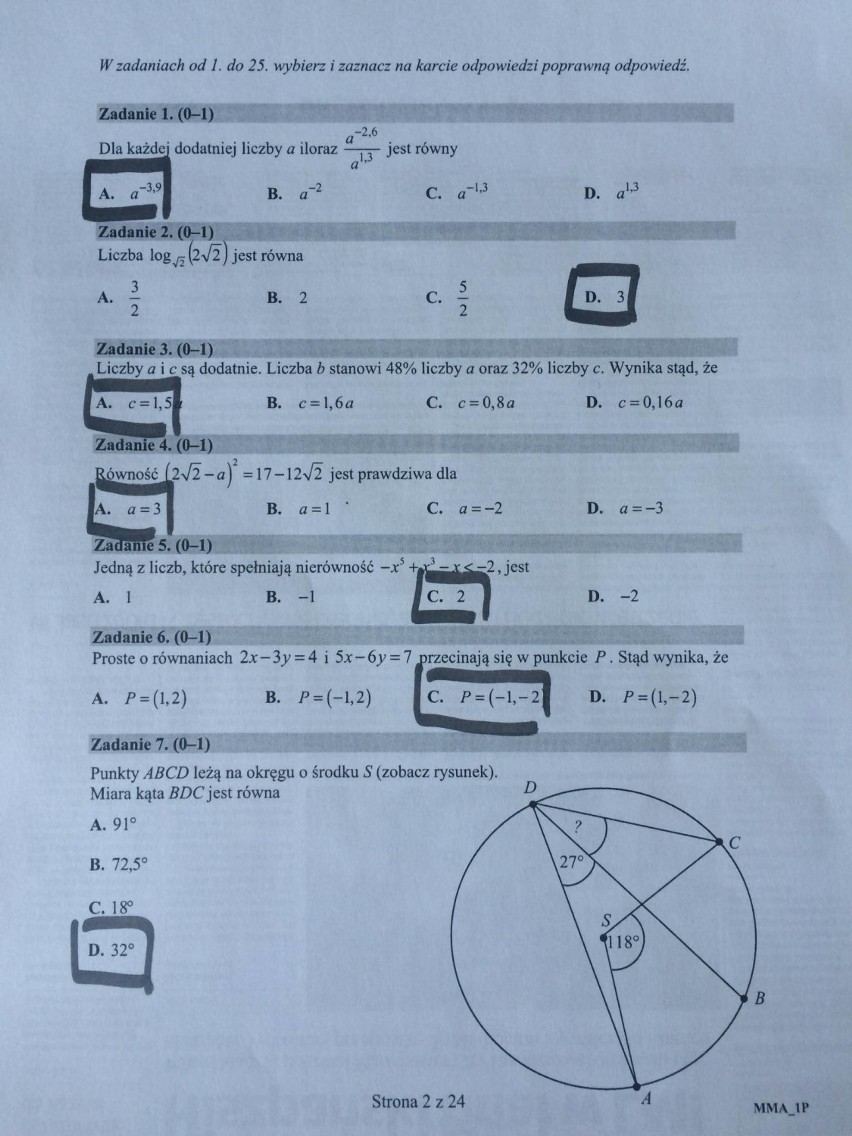 Matura z matematyki 2016: arkusze PDF, klucz odpowiedzi