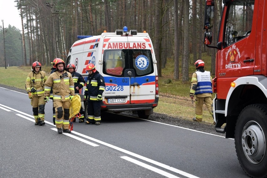 Wypadek koło Dretynia