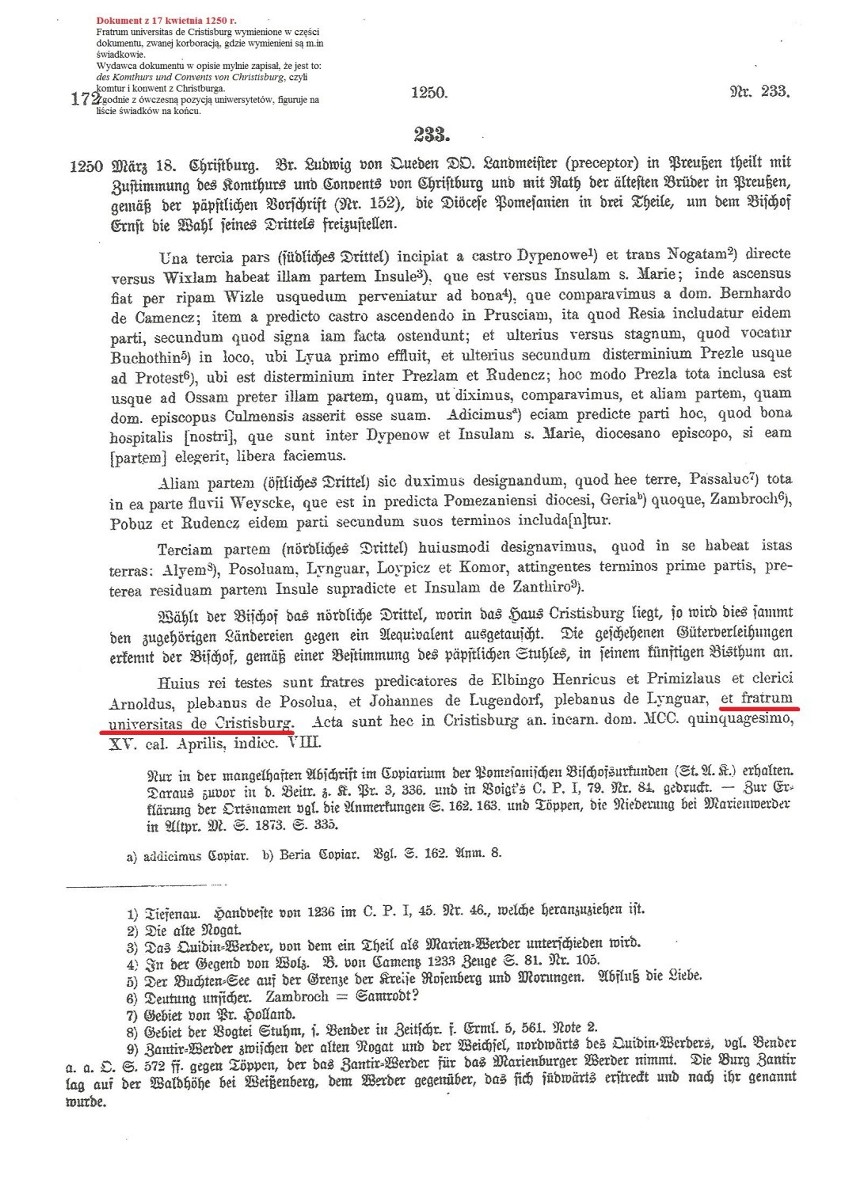 1.Dokument dot. zamiany Christisburc za Kwidzyn.